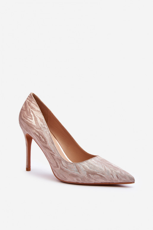 Glittery Embellished Pumps Champagne Klonisa