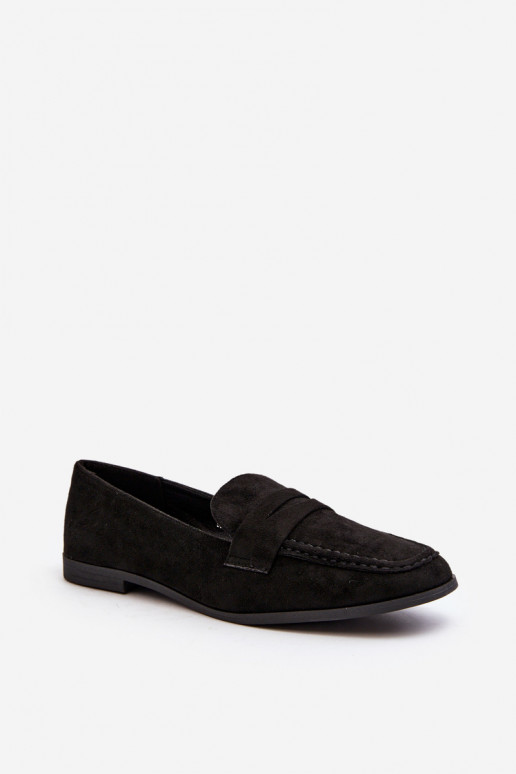 Women's Classic Black Moccasins Olevin