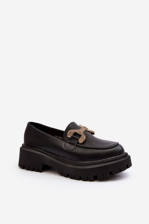 Black Women's Loafers with Decoration Gargi