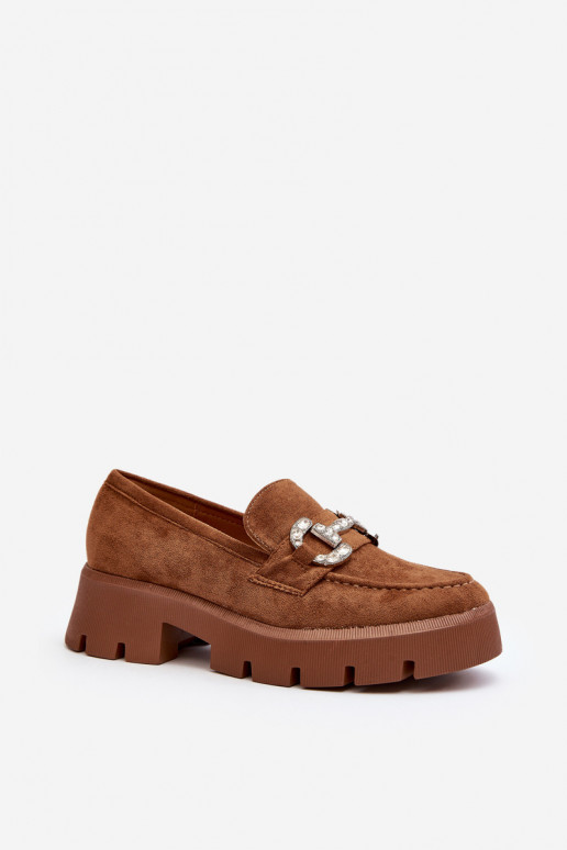 Women's Moccasins with Decoration Camel Ellise