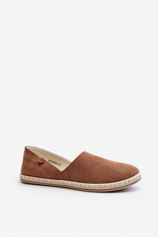 Women's Suede Espadrilles Brown Vulcano