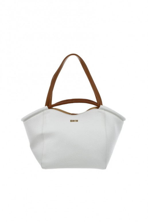 Large Eco Leather Handbag Big Star NN574069 White