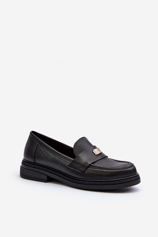 Zazoo 20165 Women's Black Leather Moccasins