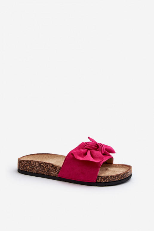 Women's Flip Flops With Bow Fuchsia Ezephira