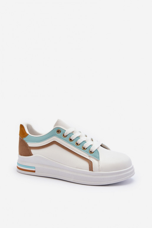 Women's Sneakers With Glitter Blue Elnami