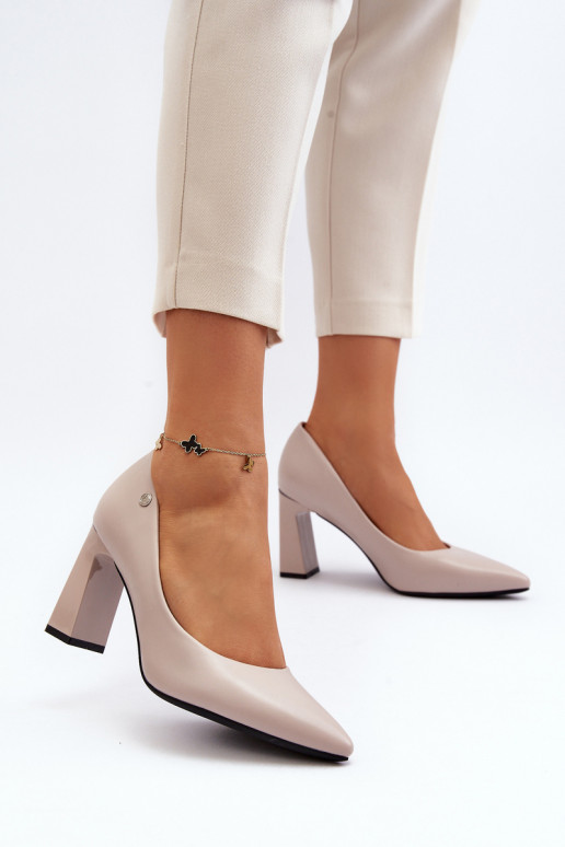 Gray Eco Leather Pumps Giseleni