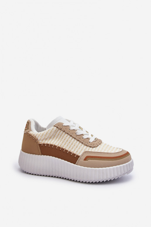 Women's Platform Sneakers in Beige Redala