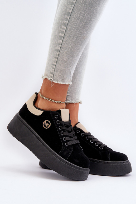 Women's Platform Sneakers Black Eshen