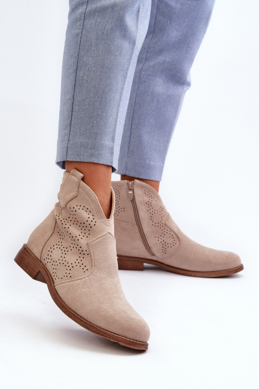 Cut out flat boots best sale