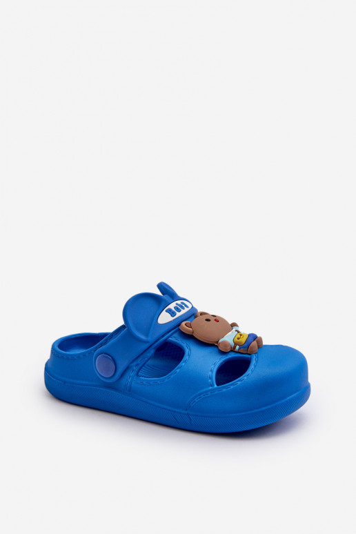 Children's Foam Flip Flops with Blue Decoration Opleja