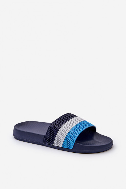 Classic Men's Flip-Flops with Straps Navy Sylri