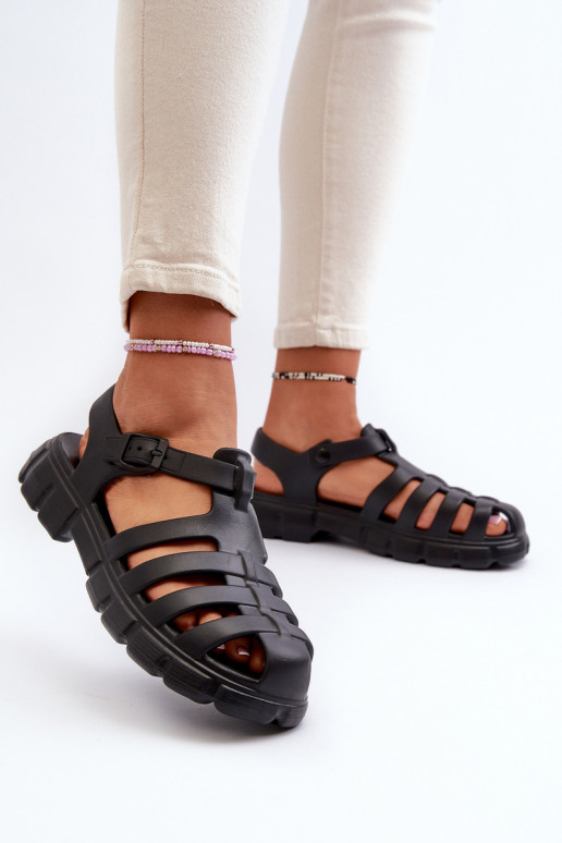 Women's Foam Sandals Roman Black Gasaria