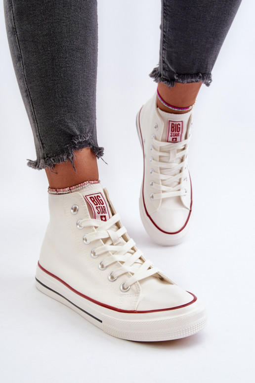 Women's high-top sneakers Big Star NN274276 White