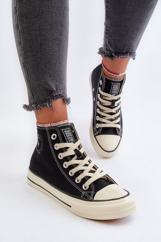 Women's High-Top Sneakers Big Star NN274283 Black