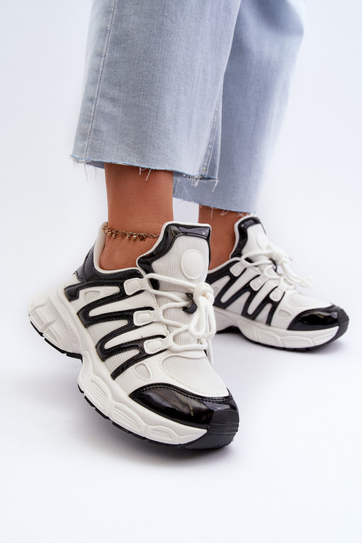 Women's sneakers on chunky sole white Ellerai