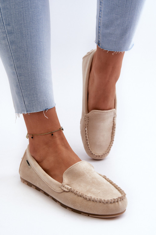 Women's Eco Suede Moccasins Beige Amrutia