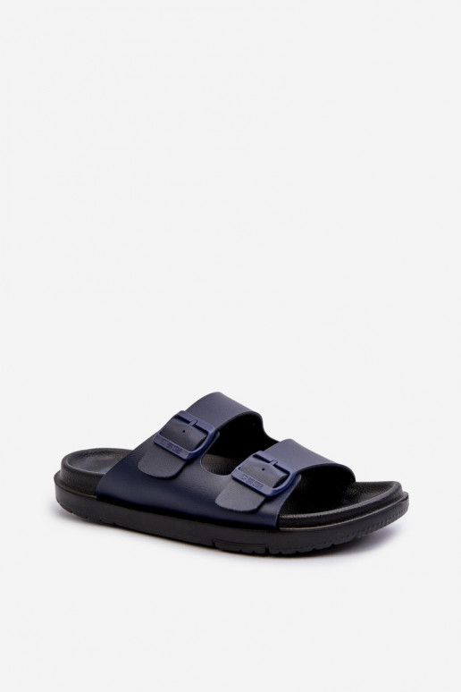 Light Men's Flip-Flops With Buckles Big Star NN174593 Navy