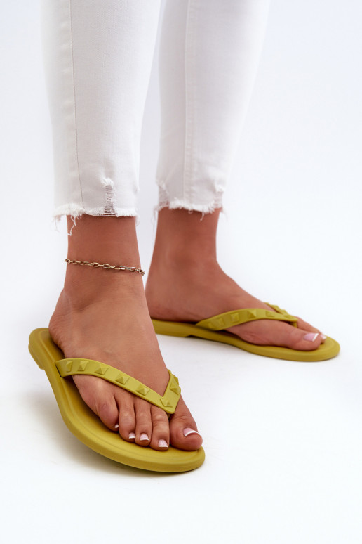 Women's Flat Flexible Flip-Flops ZAXY JJ285253 Lime