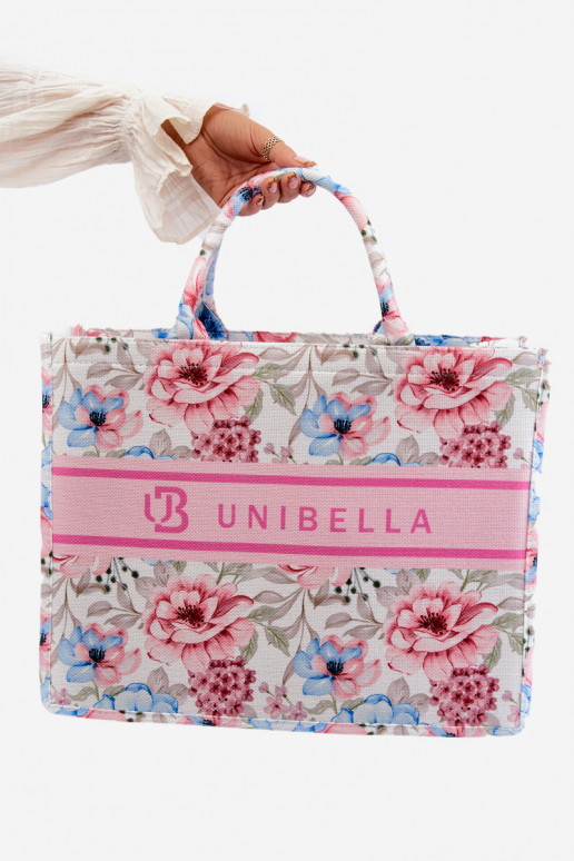 Large Bag with Flowers Pink Mooch