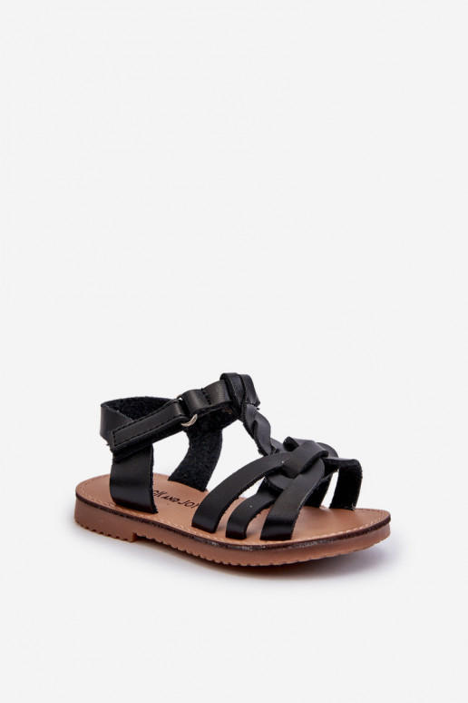 Children's Sandals with Velcro Fastening Black Marimona