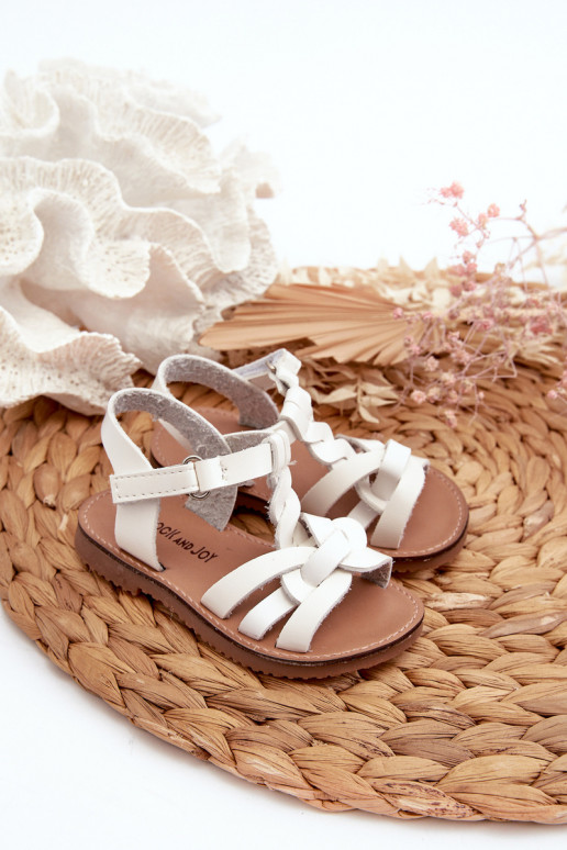 Children's Sandals with Velcro Fastening White Marimona