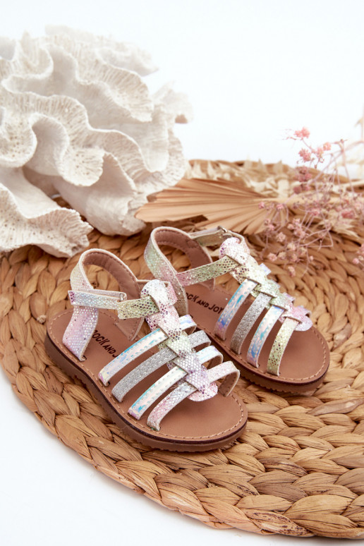 Children's Gladiator Sandals with Velcro in Multicolor Radovia