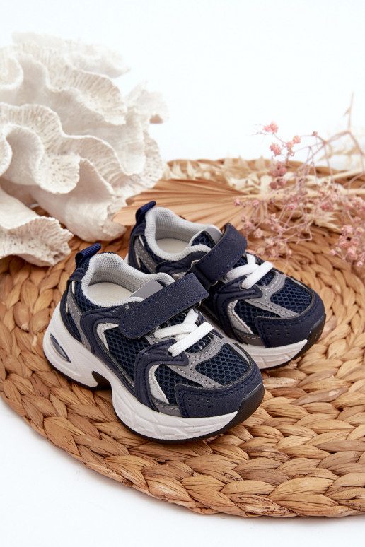 Children's Sports Sneakers with Velcro Navy Blue Rulagia