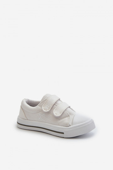 Childrens white shops velcro trainers