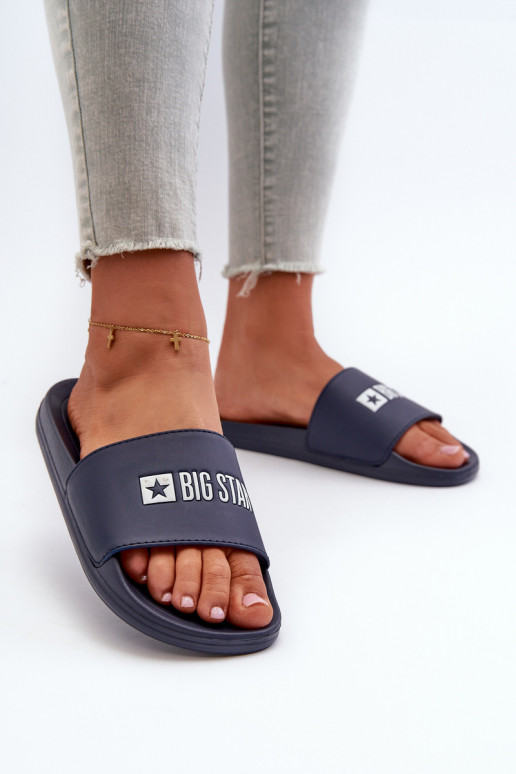 Light Women's Flip Flops Big Star NN274A658 Navy