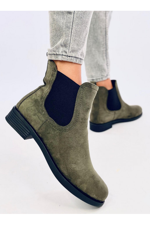 Suede boots z gumą TERRA GREEN