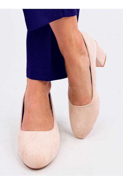 Shoes with a comfortable heel FREDETTE BEIGE