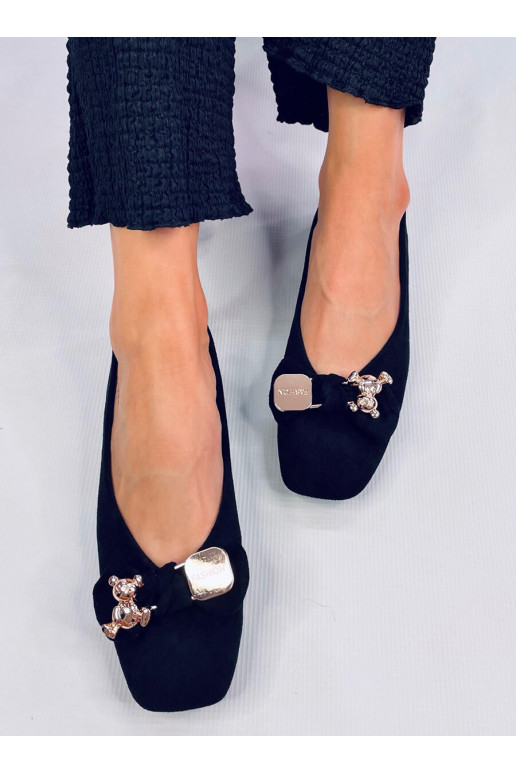 Ballerinas with gold details CRANNY BLACK