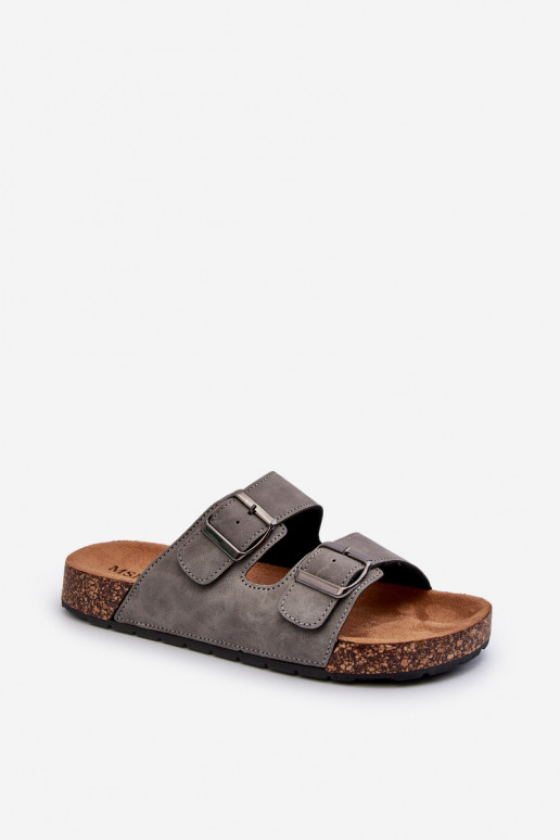 Men's Flip-flops with Cork Sole Grey Rosawia