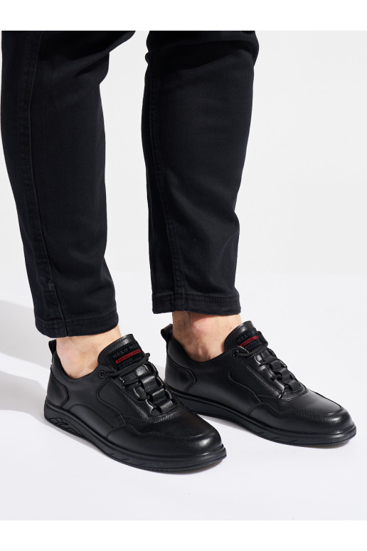 Mens black półsneakers