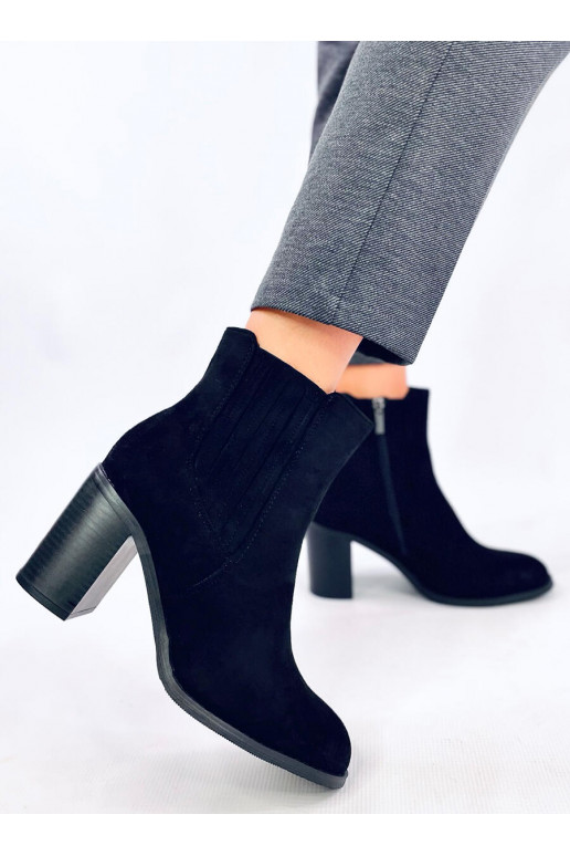 Boots of suede on highheels NORIEGA BLACK