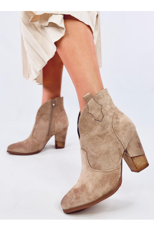 Boots cowboy boots on highheels SONETT khaki colors