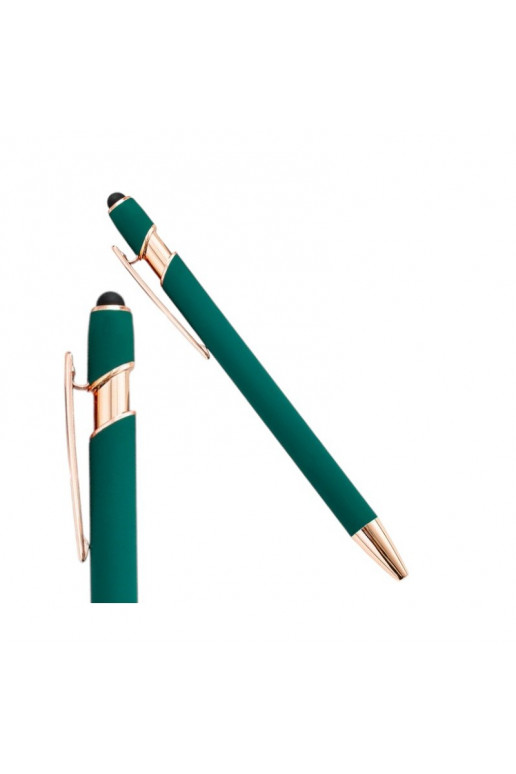 Długopis metalowy touch pen soft touch green DL03