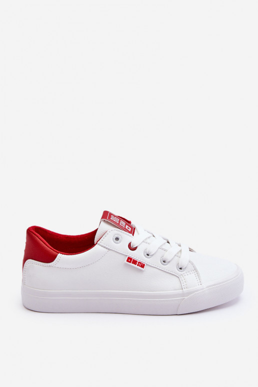 Women's Leather Tennis Shoes Big Star EE274311 White Red