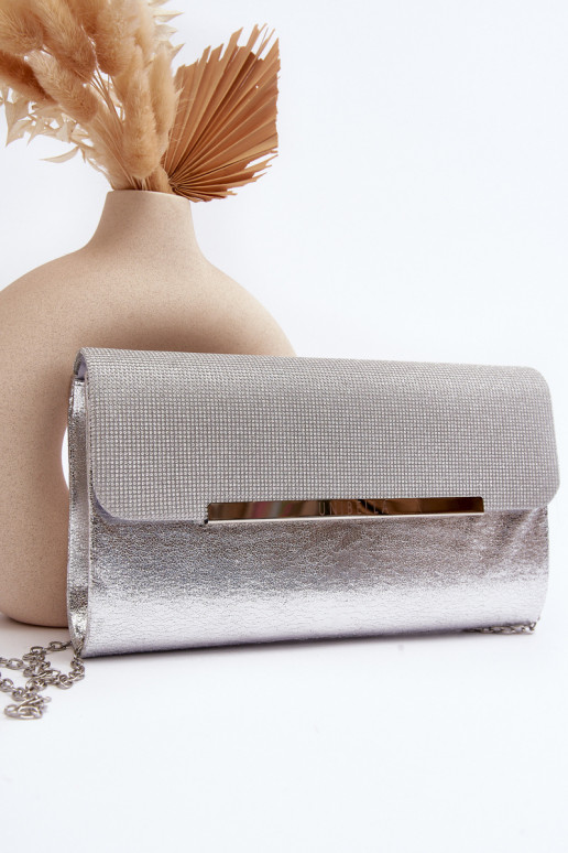 Silver Chain Clutch Bag Onelia