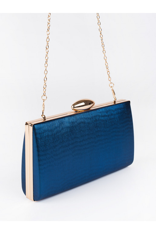 Small Handbag blue clutch bag on a chain