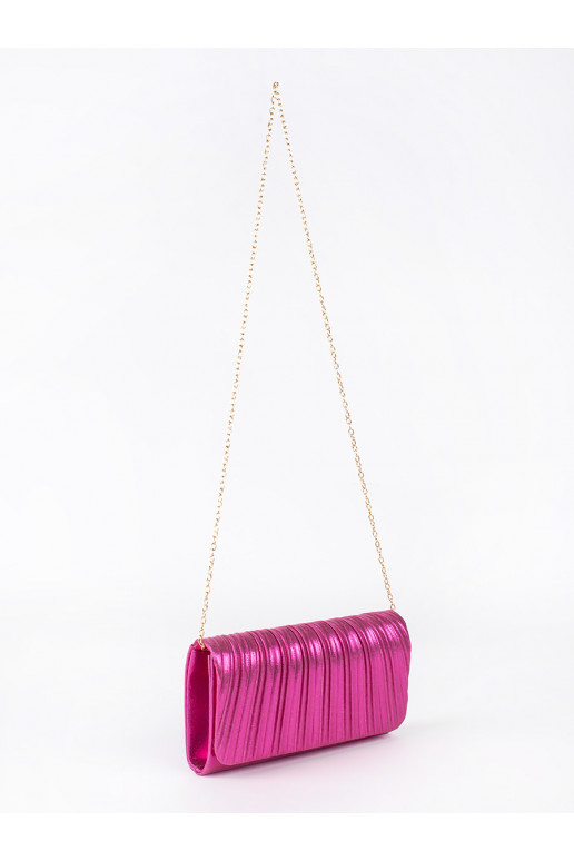 Elegant marszczona fuksjowa clutch bag evening