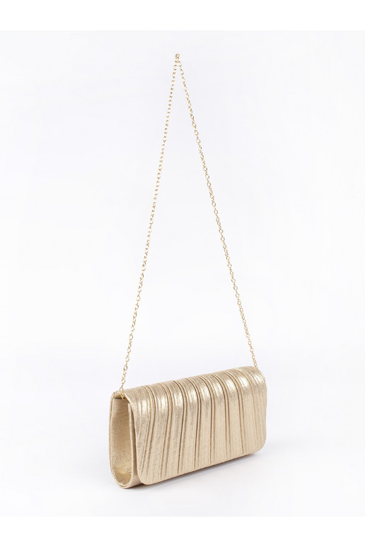 Elegant marszczona gold clutch bag evening