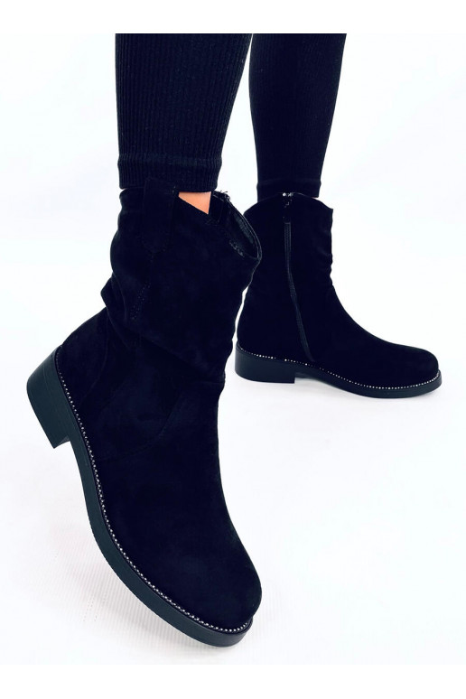 Boots flat of suede VASHTIS BLACK