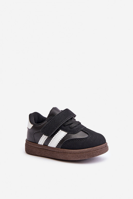 Children's Velcro Sneakers Black Tromella