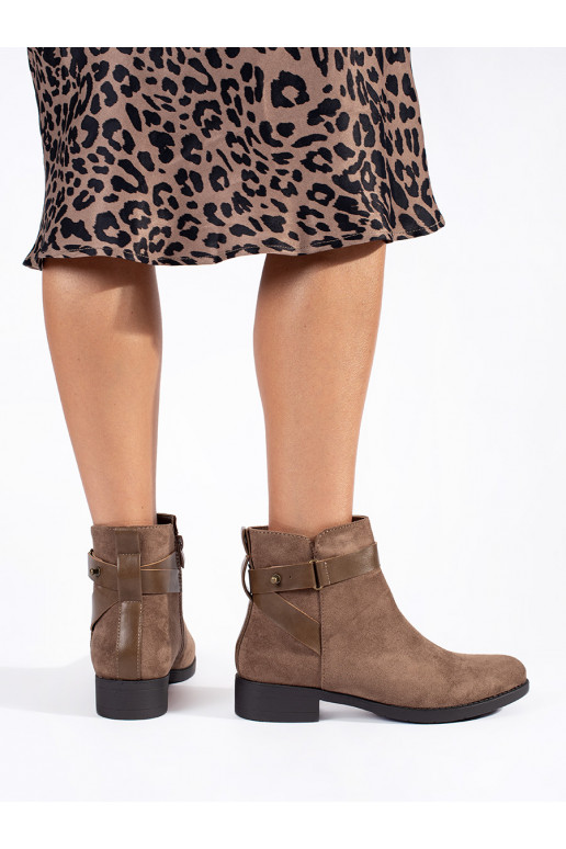 beige of suede women's boots