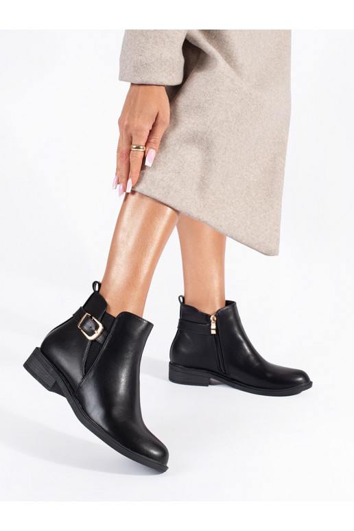 black Women's boots ze goldenmi elementami