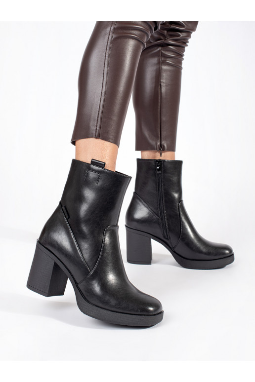 black leather boots on highheels Sergio Leone