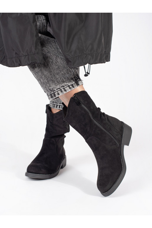 black of suede cowboy boots womens