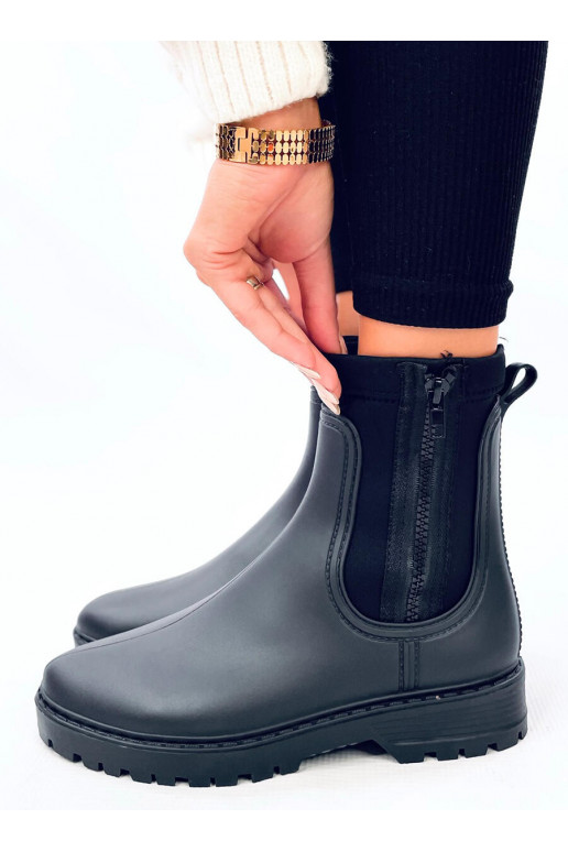 Rubber boots womens Chelsea boots BELOW BLACK