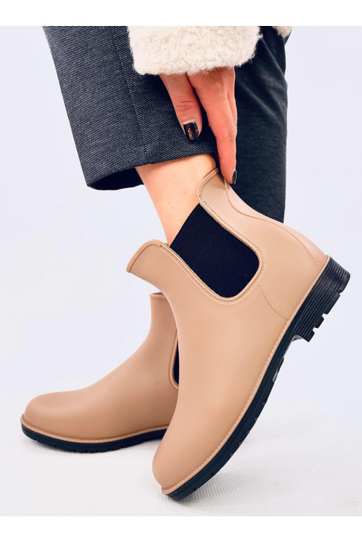 Rubber boots womens Chelsea boots FOXY khaki colors